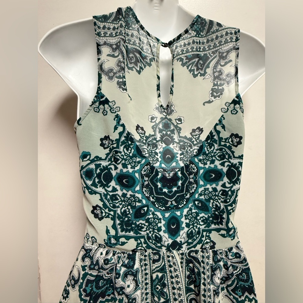 Dolce Vita Elegant Teal Patterned Dress Size S - Picture 5 of 9